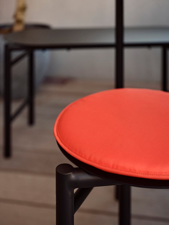 Cojín para taburete Disc, 33 cm, naranja