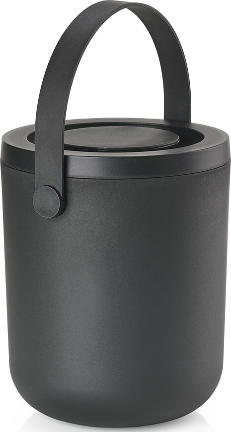 Cubo de basura Circular, 3 L, gris claro