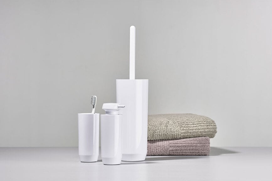 Dosificador de jabón Suii, 17,5 cm, negro