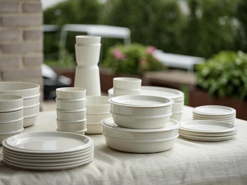 Eau Desertni krožnik, 16 cm, porcelanasto bel