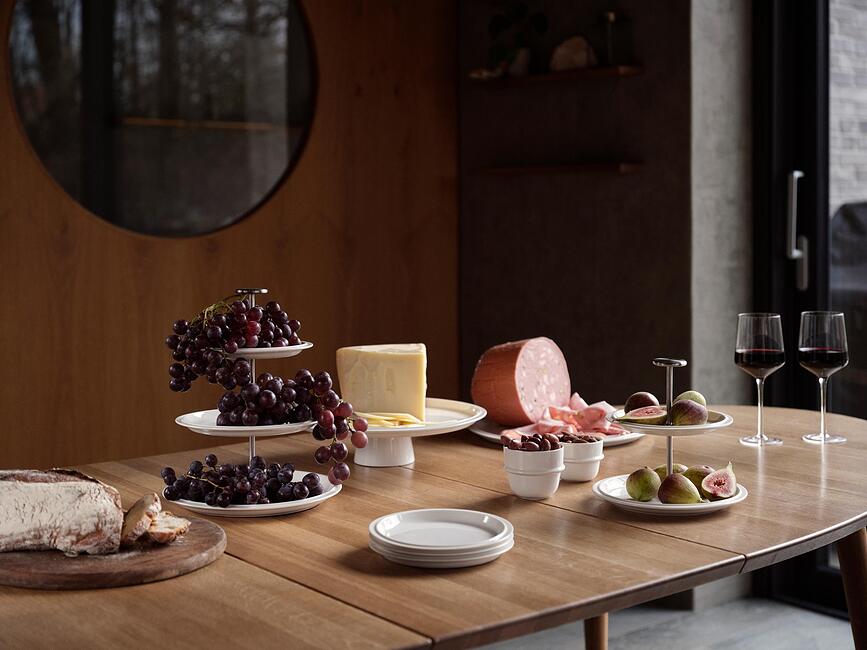 Eau Εταζέρα διώροφη, 20 cm, πορσελάνινη, λευκή