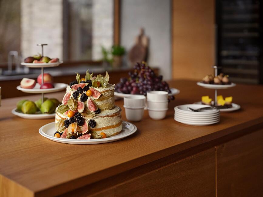 Eau Krožnik za serviranje, 32 cm, porcelan, bel