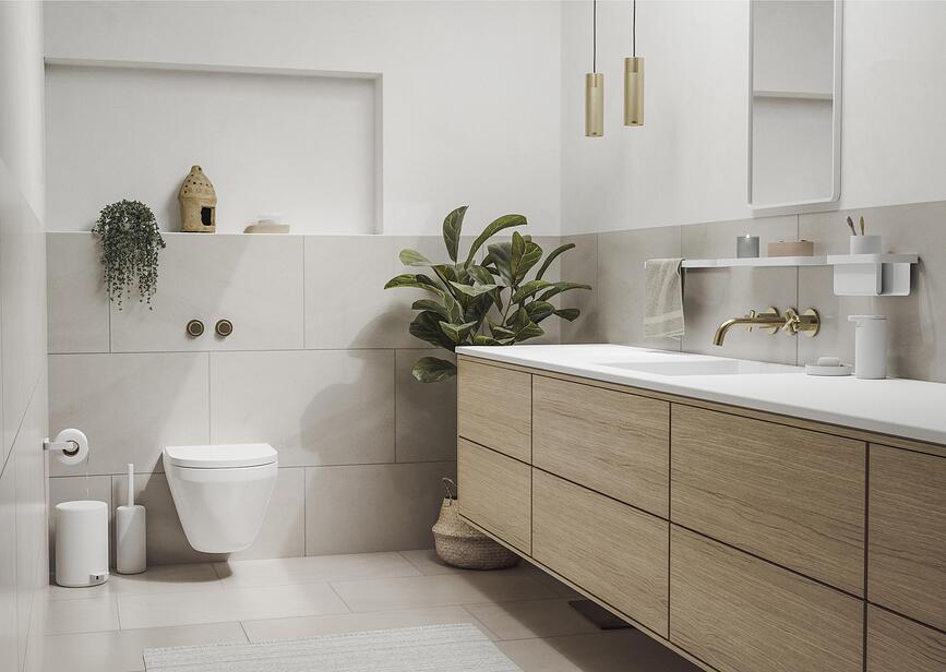 Estante de baño Rim, blanco