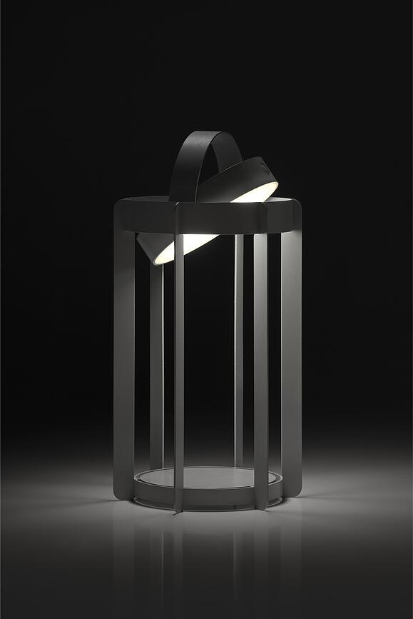 Firefly Vrtna svetilka, 30 cm, svetlo siva, LED