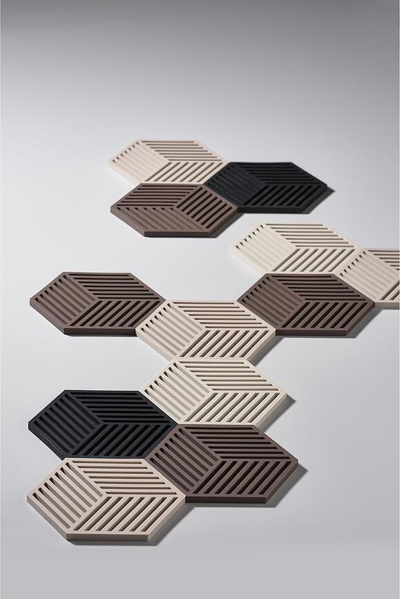 Hexagon Βάση για ζεστά σκεύη, μαύρη