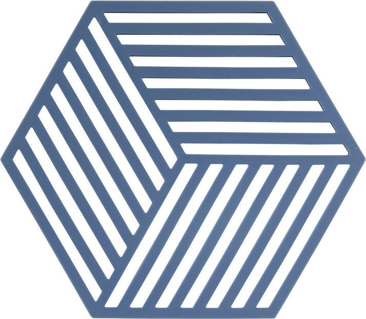 Hexagon Untersetzer für heißes Geschirr blau
