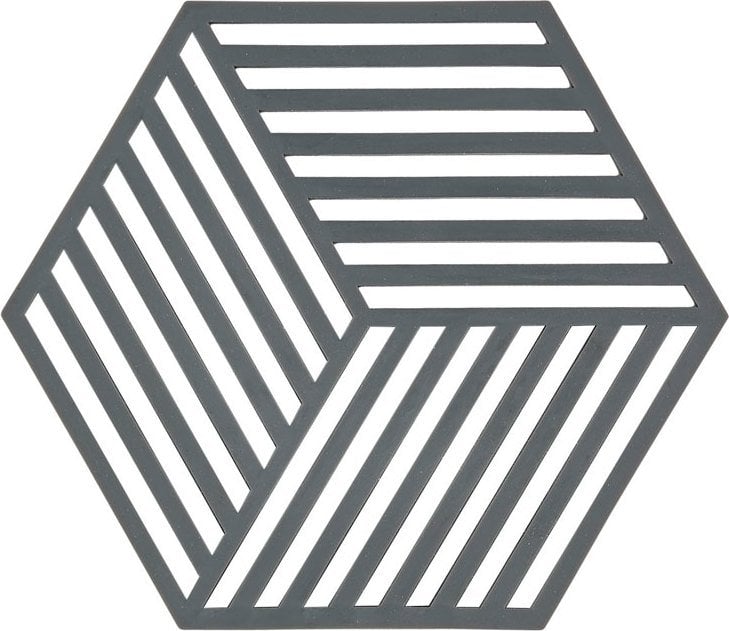Hexagon Untersetzer für heißes Geschirr grau