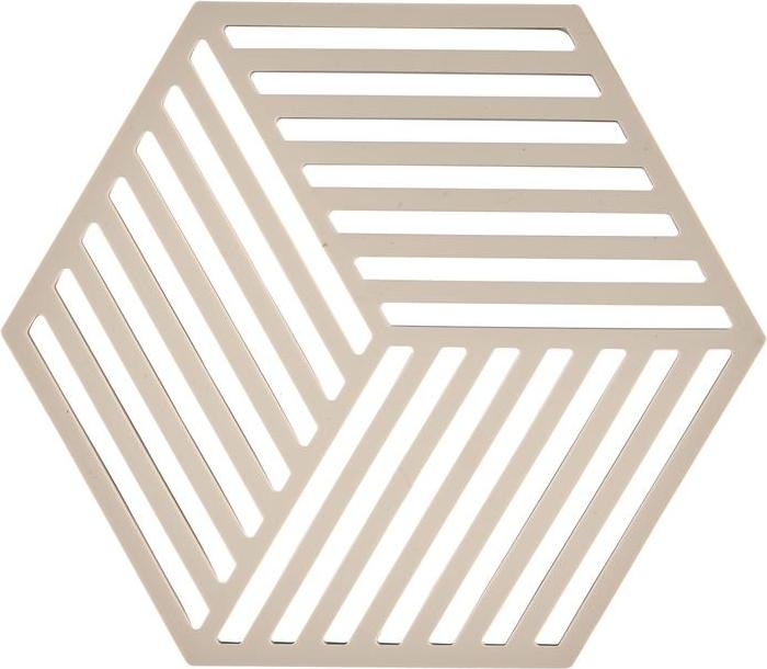 Hexagon Untersetzer für heißes Geschirr hellbraun
