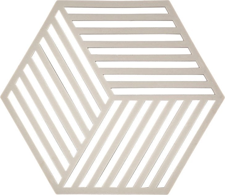 Hexagon Untersetzer für heißes Geschirr hellgrau