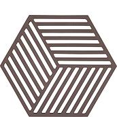 Hexagon Untersetzer für heißes Geschirr schokoladenbraun