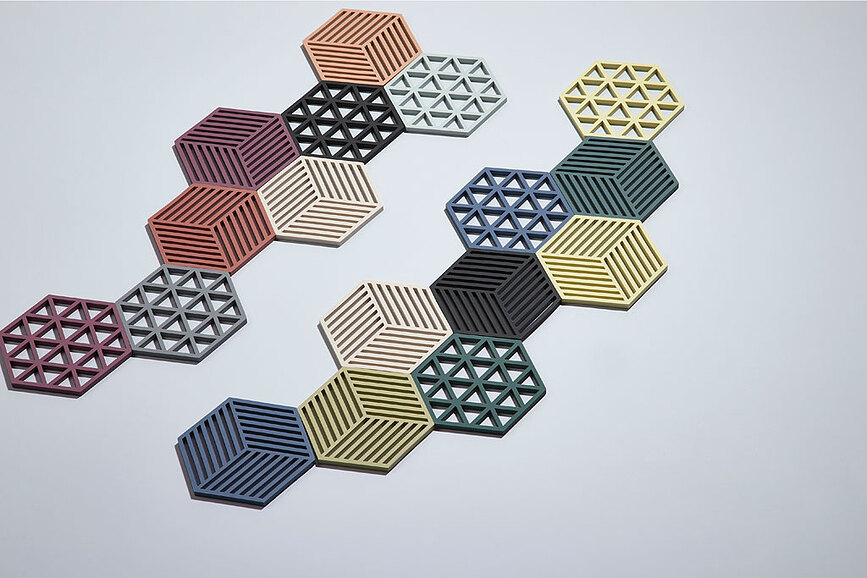 Hexagon Podmetač za vruće posuđe crni