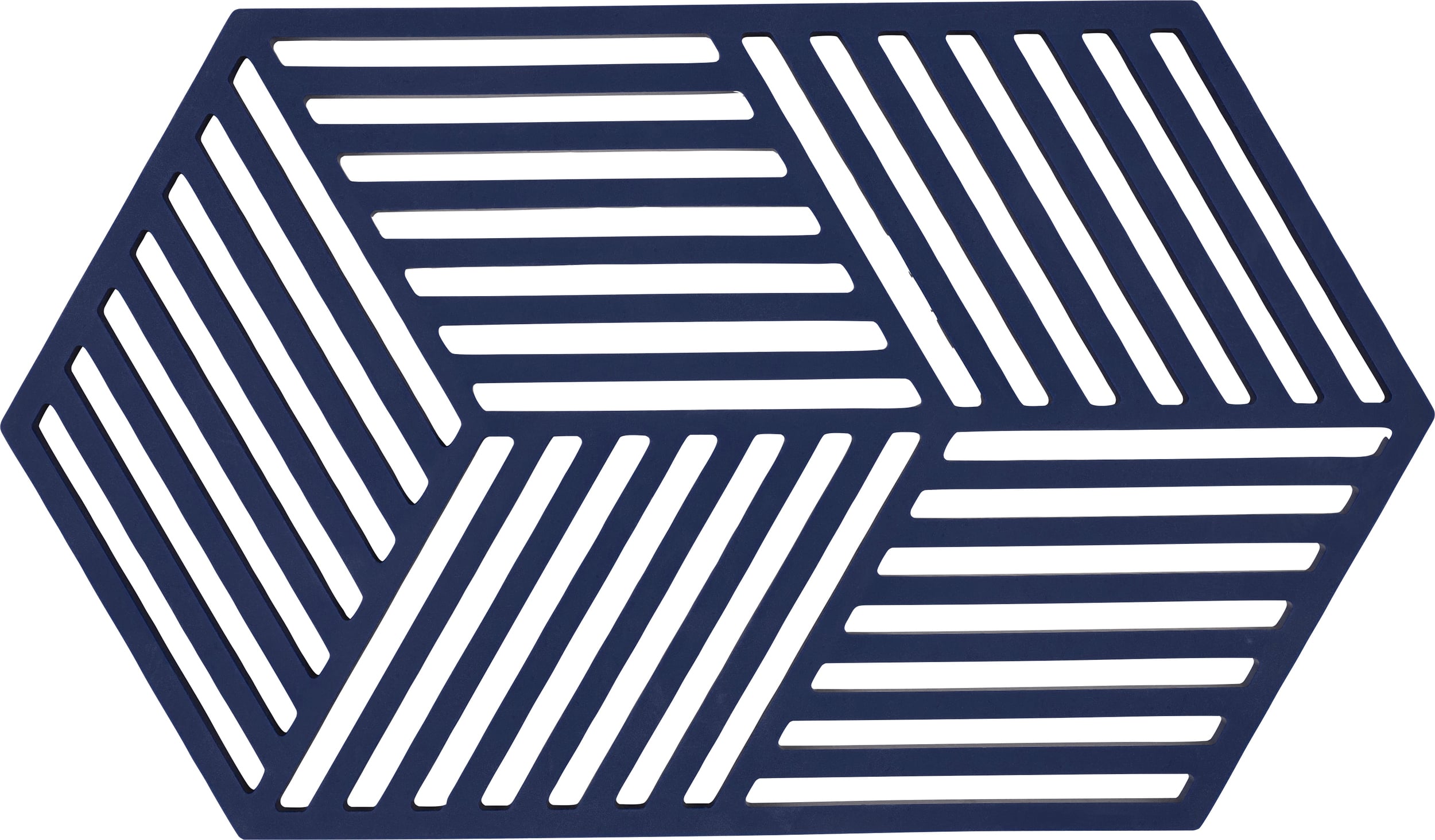 Hexagon Untersetzer 24 cm, marineblau