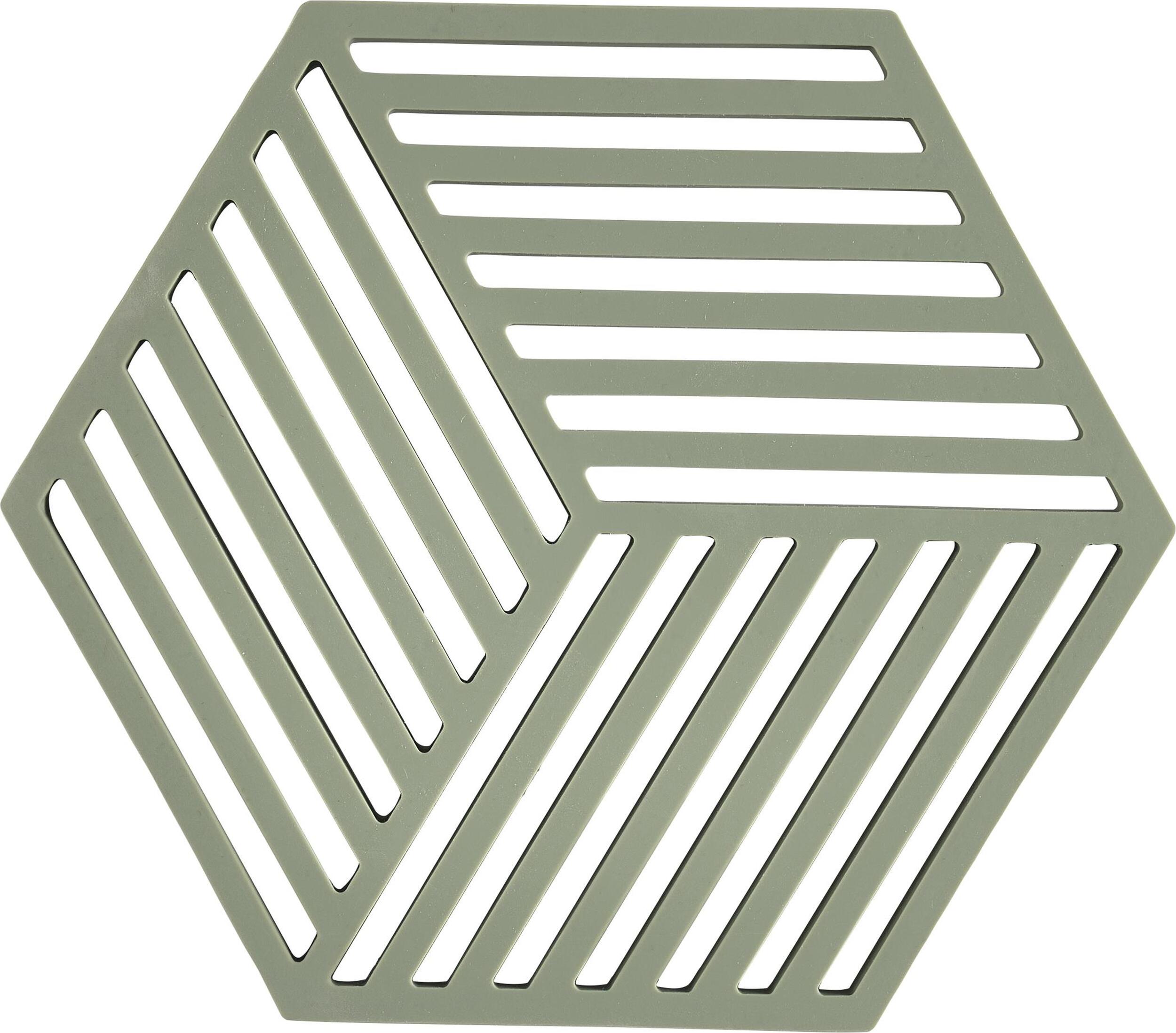 Hexagon Untersetzer für heißes Geschirr hellgrün