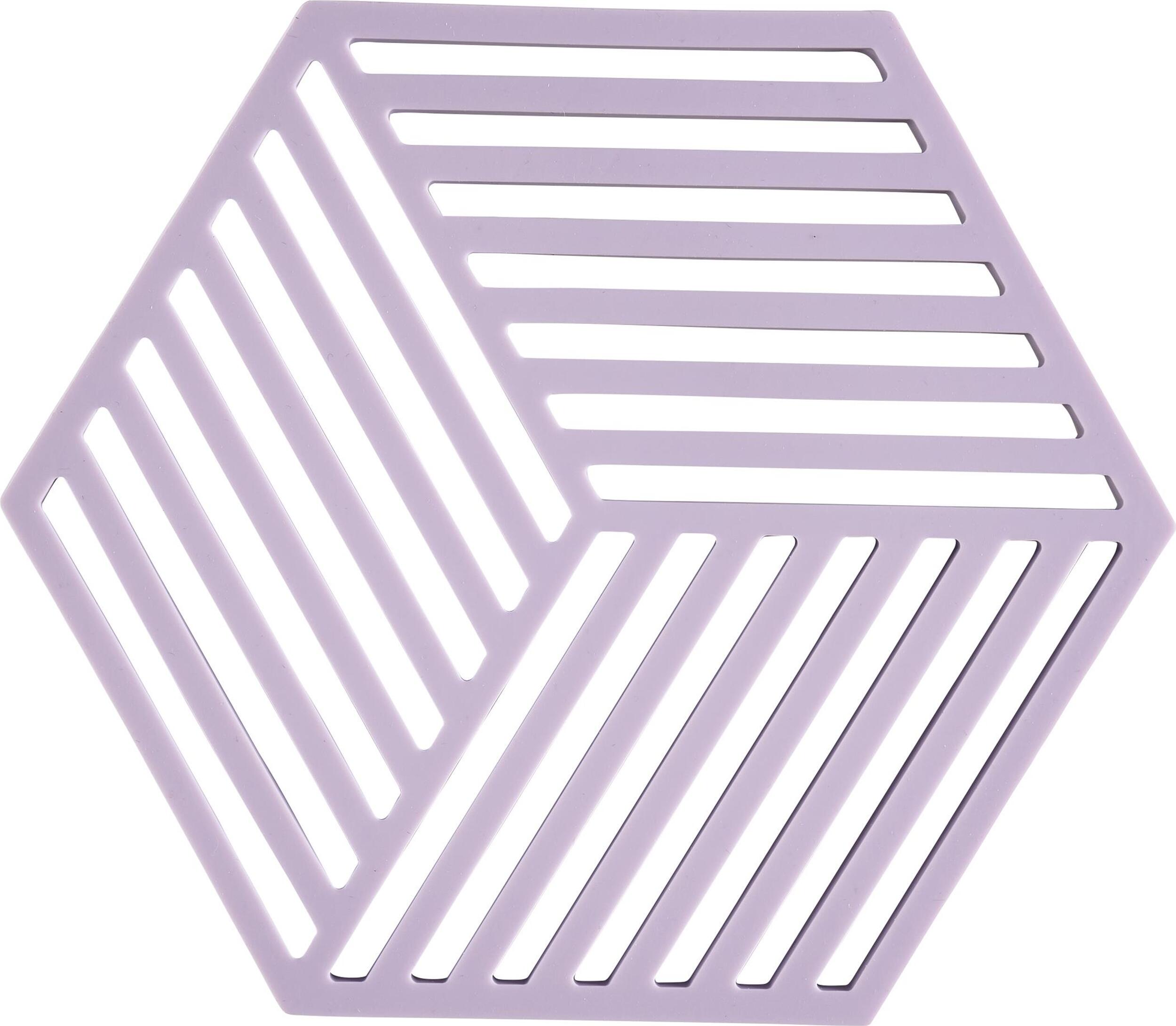 Hexagon Untersetzer für heißes Geschirr hellviolett
