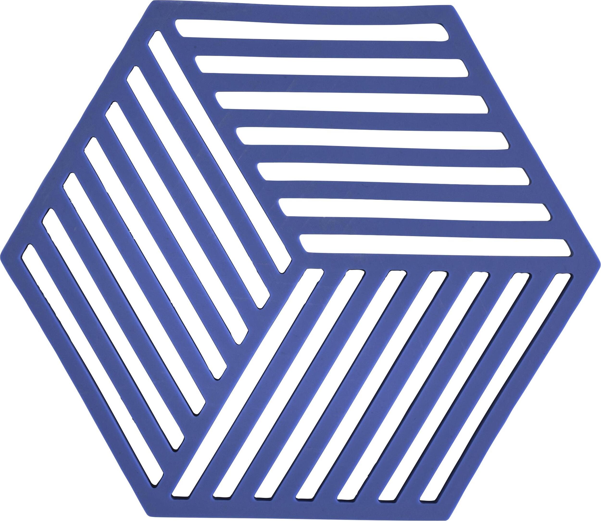Hexagon Untersetzer für heißes Geschirr Indigo