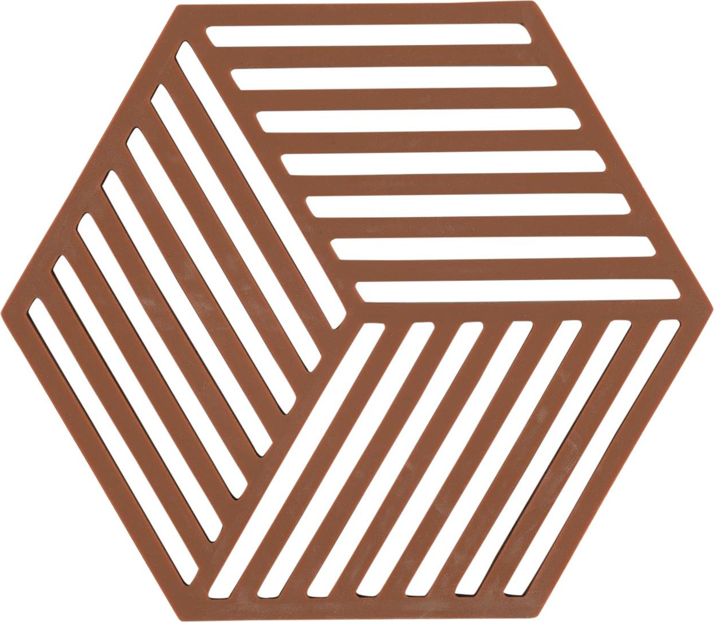 Hexagon Untersetzer für heißes Geschirr Terrakotta