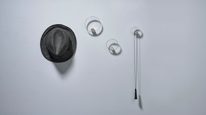 Hooked On Rings Vješalica 10 cm srebrna