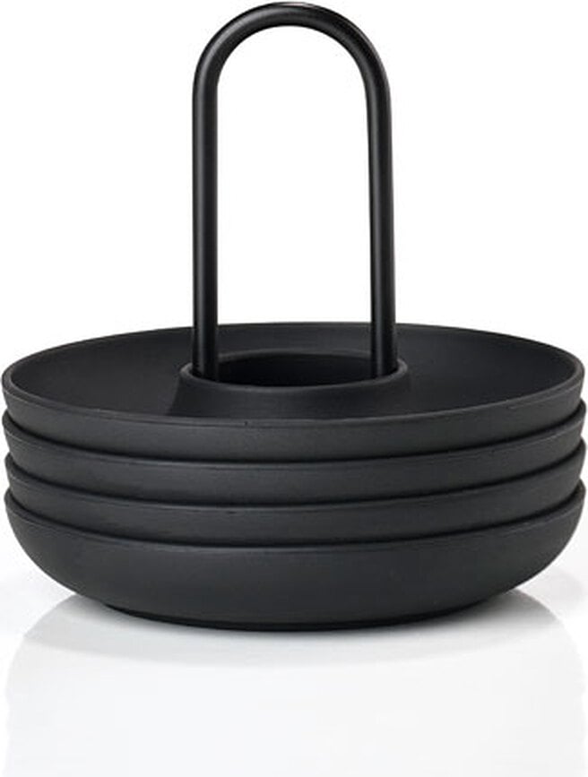 Hueveras con soporte Zone, color crema, 4 unidades