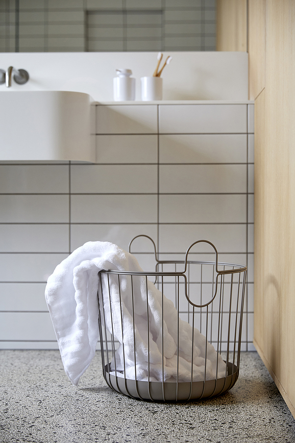 Inu Koš za perilo, 30 x 30,5 cm, temno siv