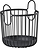 Inu Panier de Rangement 10,5 x 13,5 cm, noir