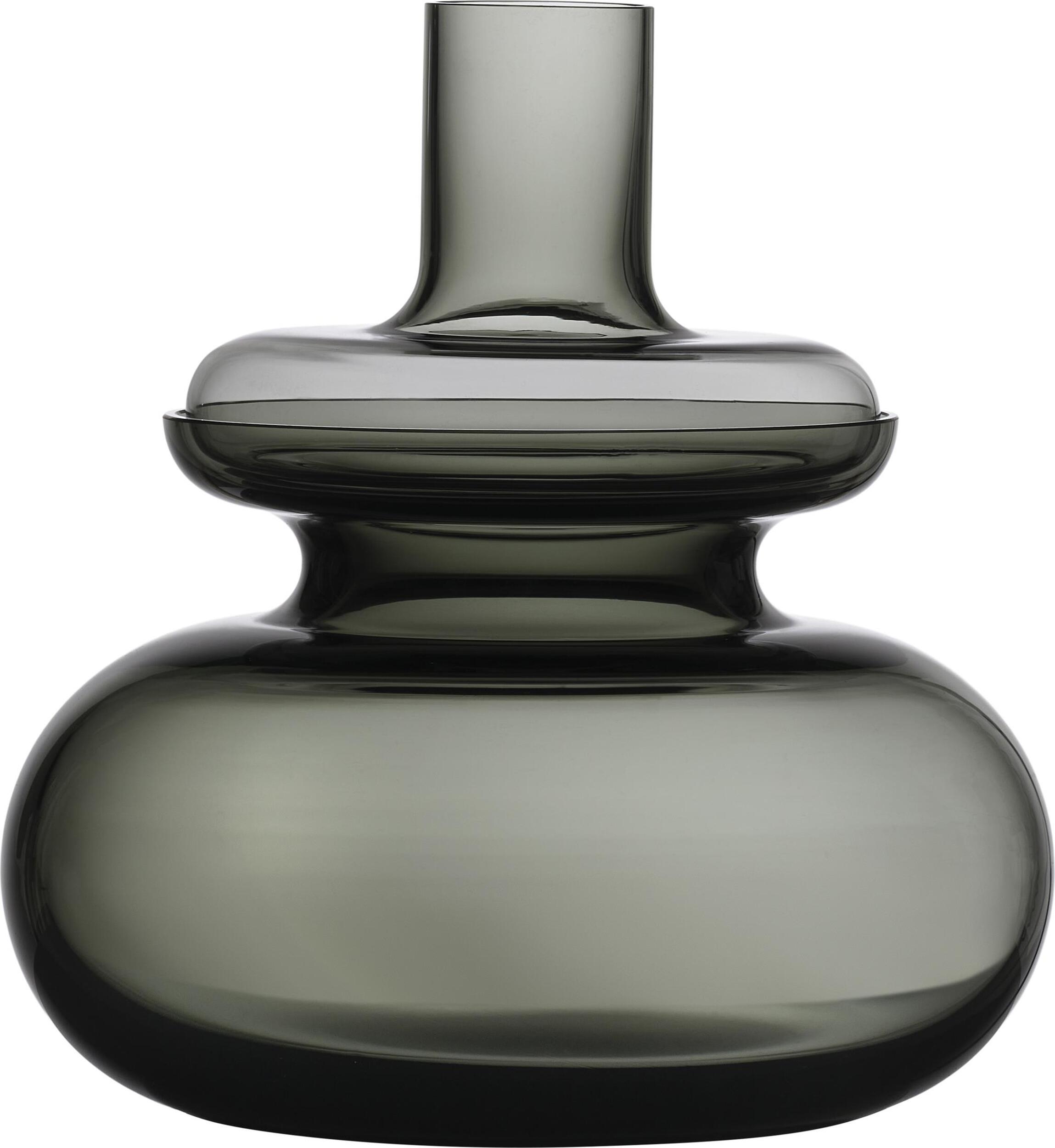 Inu Vase 25 cm verdunkeltes Grau