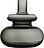 Inu Vase 25 cm verdunkeltes Grau