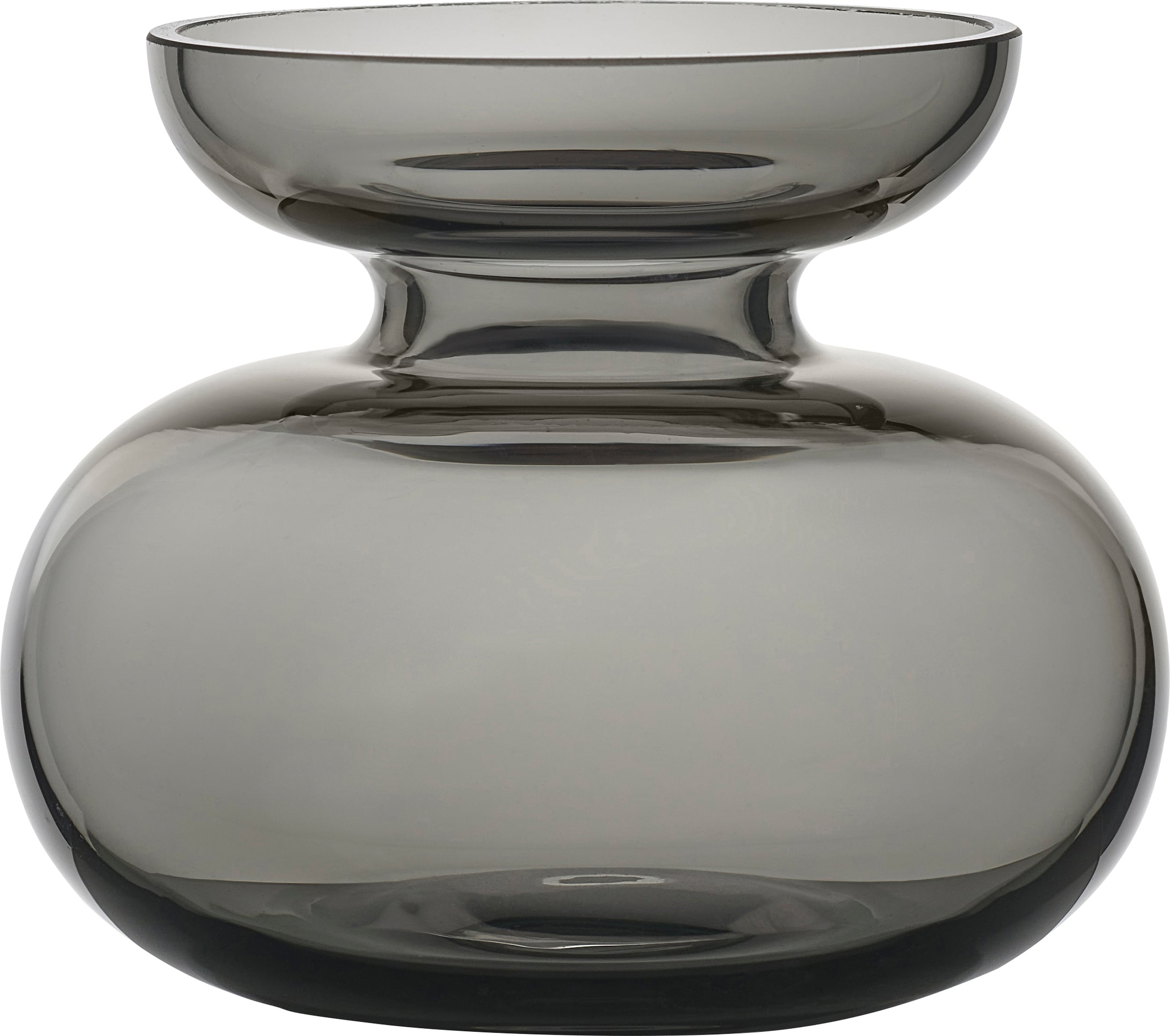 Glasvasen Inu Vase 9 Cm Verdunkeltes Grau