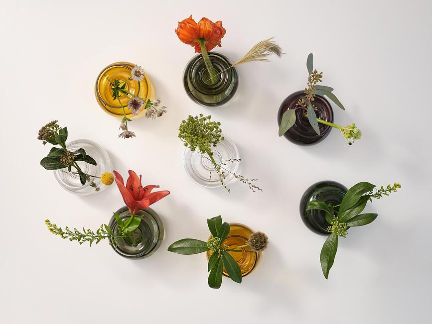 Jarrón Inu 9 cm, gris ahumado