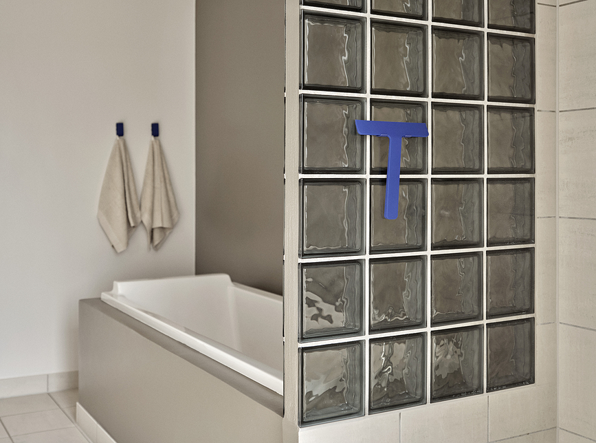 Secador de Ducha con soporte Ume, gris topo