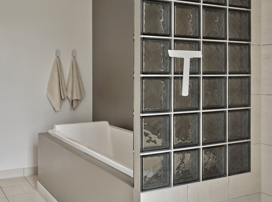 Secador de Ducha con soporte Ume, gris topo