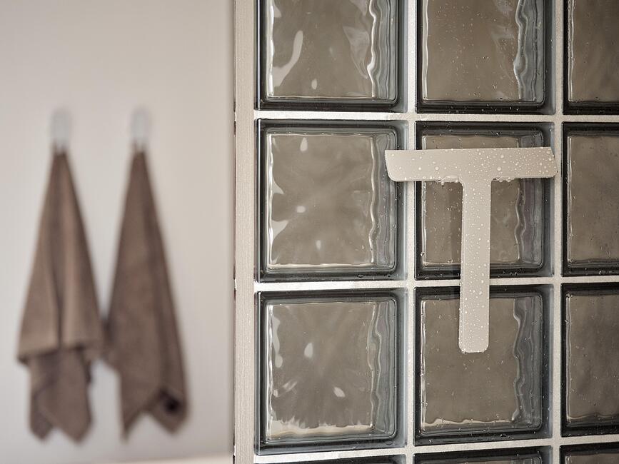 Secador de Ducha con soporte Ume, gris topo