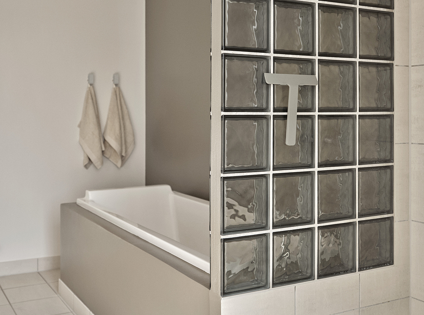 Secador de Ducha con soporte Ume, gris topo