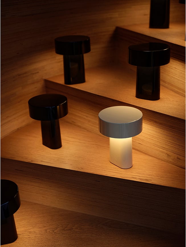 Oblong Επιτραπέζιο Φωτιστικό ασύρματο, καφέ