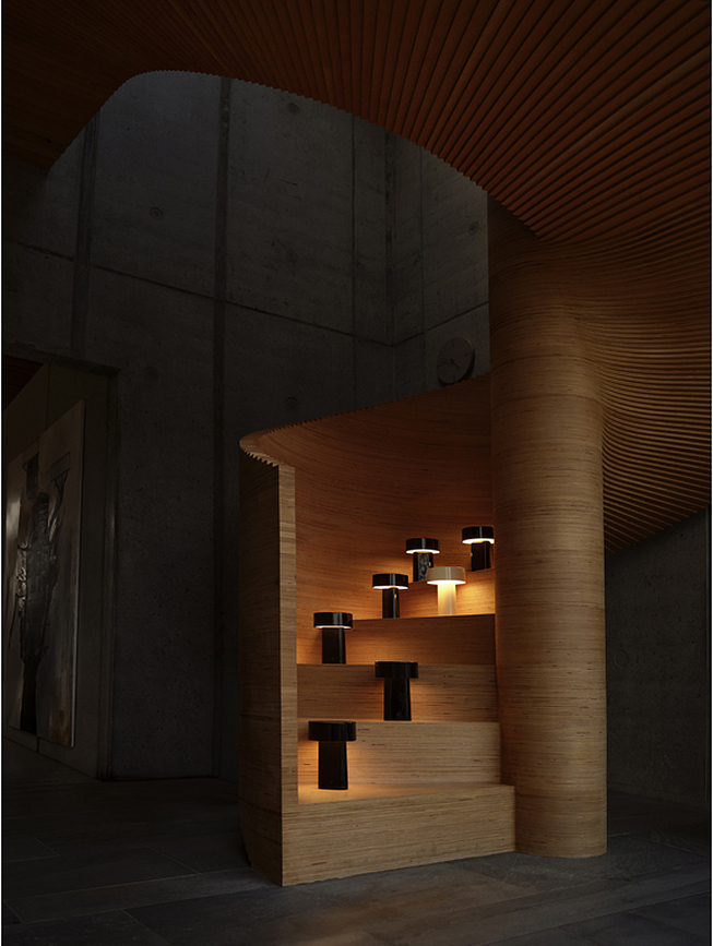 Oblong Lampe de Table sans fil, marron