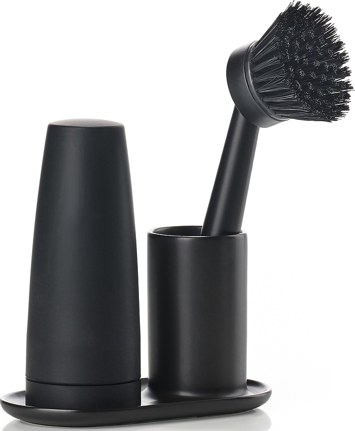 Organizador para fregadero Singles, negro, Set de 4 piezas