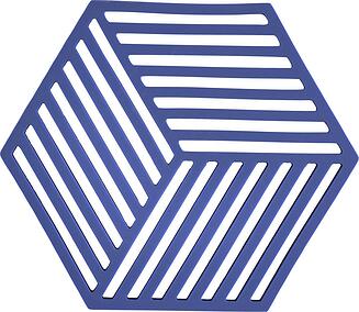 Paliktnis zem karstiem ēdieniem Hexagon indigo