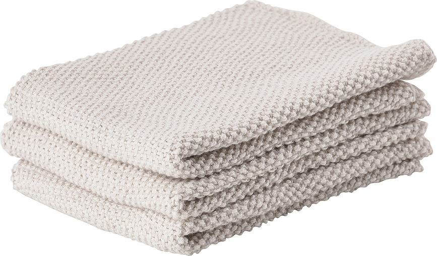 Paños de cocina Zone, crema, Pack de 3 unidades