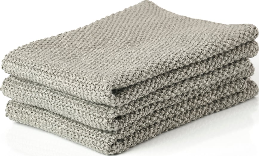 Paños de cocina Zone, gris claro, 3 unidades