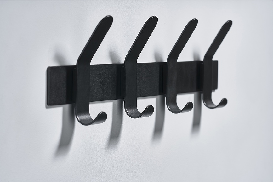 Perchero de pared A-Rack, negro