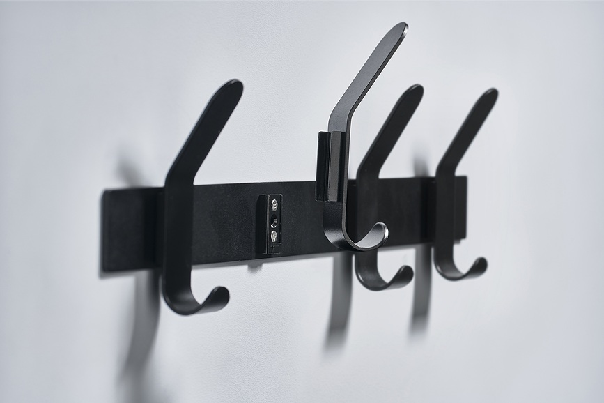 Perchero de pared A-Rack, negro