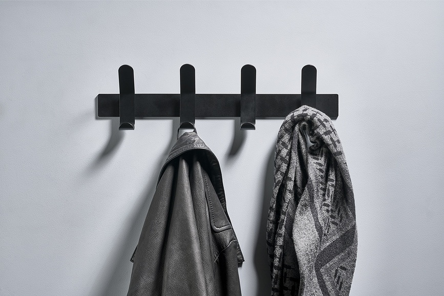 Perchero de pared A-Rack, negro