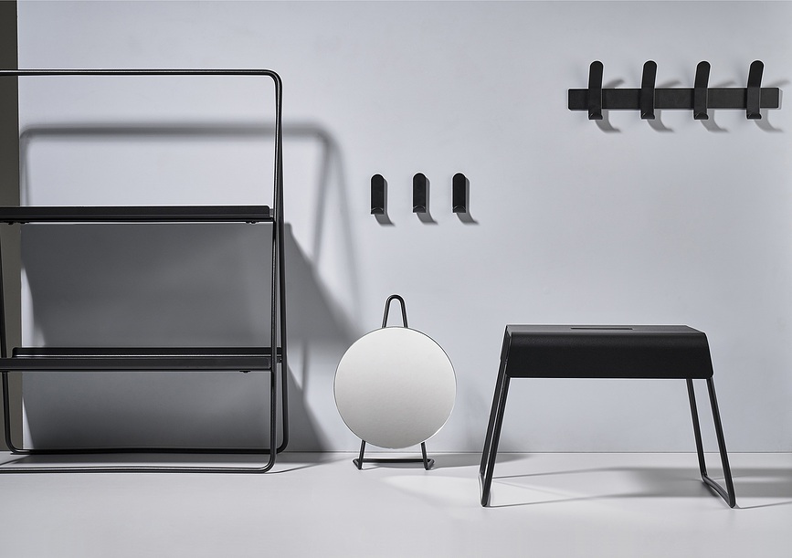 Perchero de pared A-Rack, negro