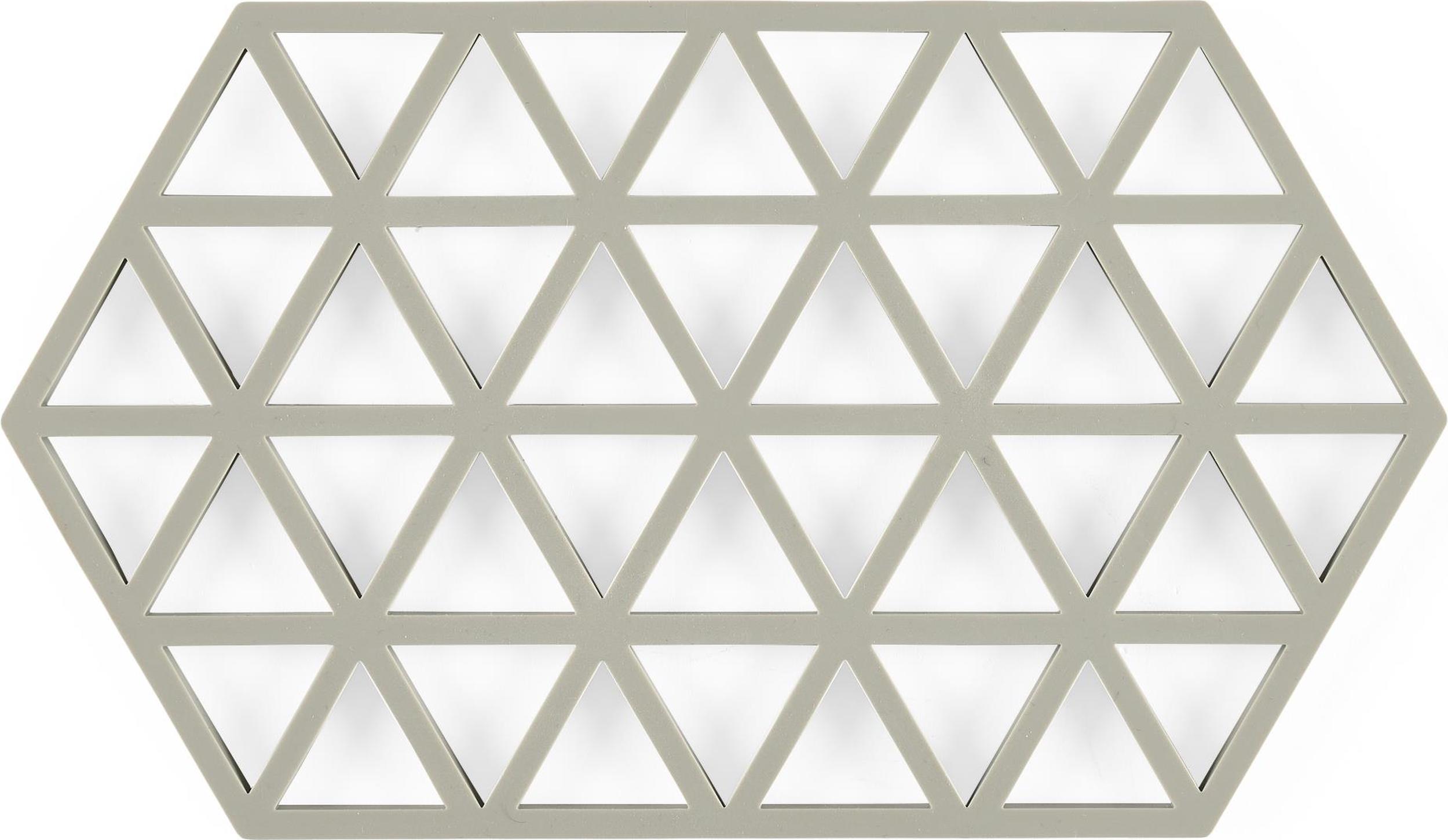 Podstawka pod gorące naczynia Triangles 24 cm szarobeżowa
