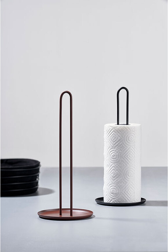 Portarrollos de cocina Singles, negro