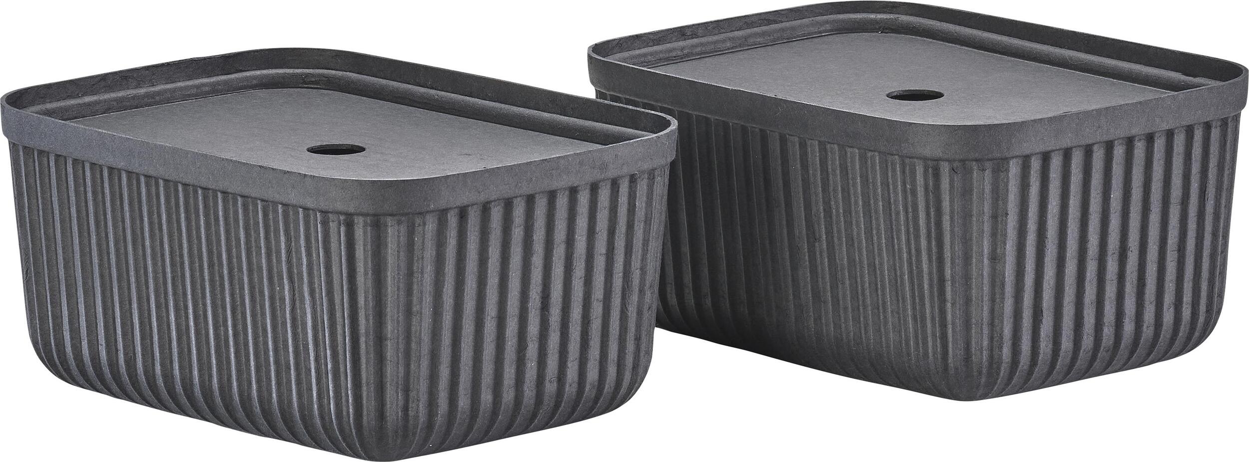 Pulp Aufbewahrungsboxen 23 x 32 cm schwarz 2 St.