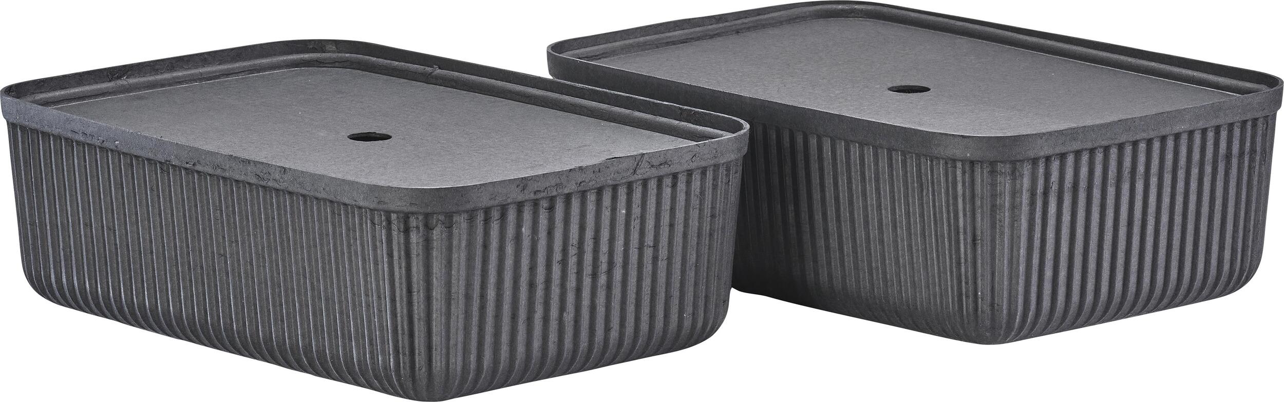 Pulp Aufbewahrungsboxen 32 x 48 cm schwarz 2 St.