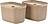 Pulp Storage boxes 15 x 23 cm light brown 2 pcs