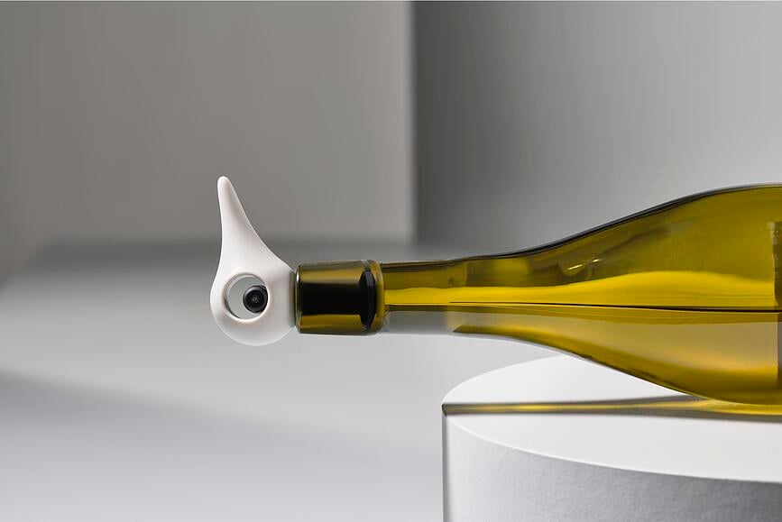 Rocks Čep za vino 6 cm sivi