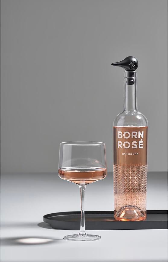 Rocks Čep za vino 6 cm sivi