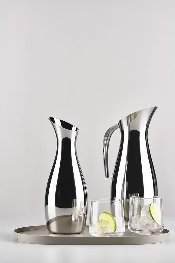 Rocks Pichet à eau 1,7 L, en acier inoxydable poli